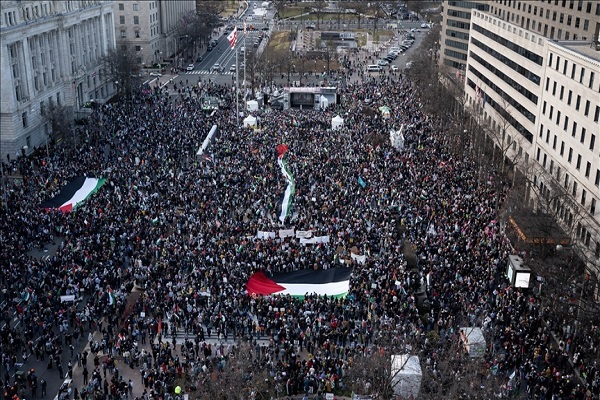 Protesters in DC call for end to Gaza bloodshed