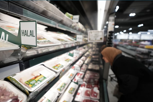 Halal food in a supermarket in Canada