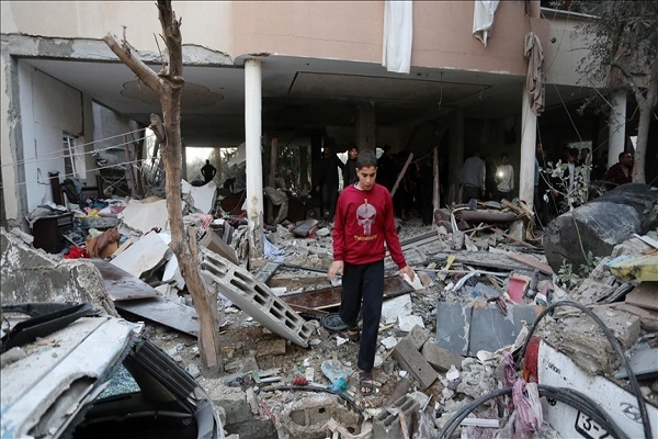 A school in Gaza destroyed in Israeli attacks