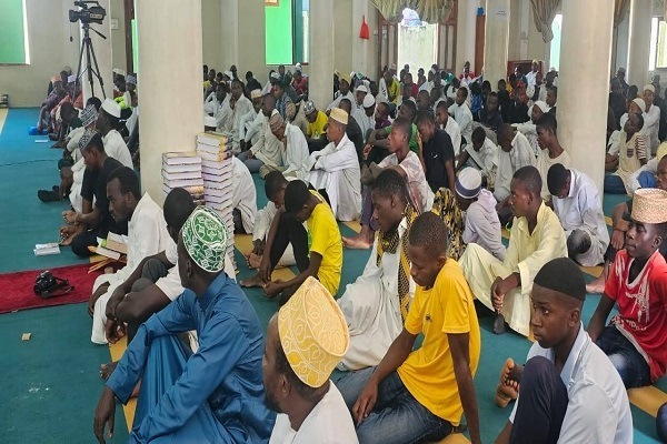 Youths taking part in Itikaf rituals in Tanazania