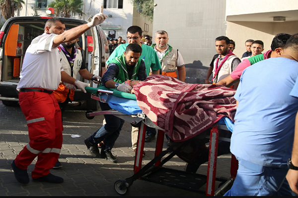 Medical staff struggling to cope with the large number of those injured in the attacks
