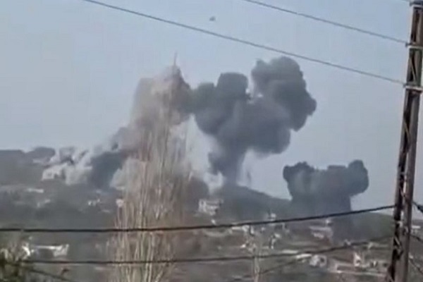An Israeli strike on Lebanon