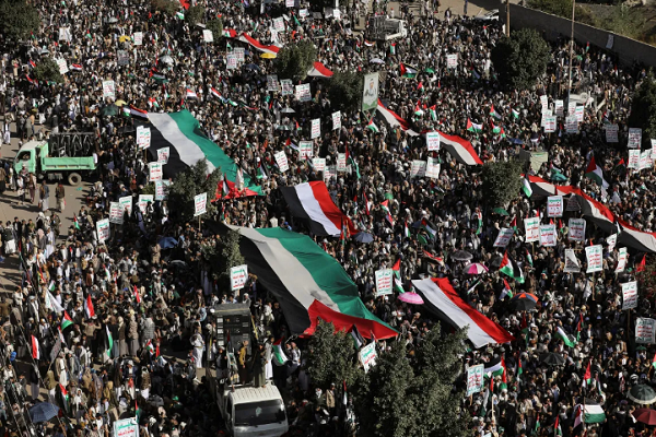 A huge rally in Yemen held in support of Palestine