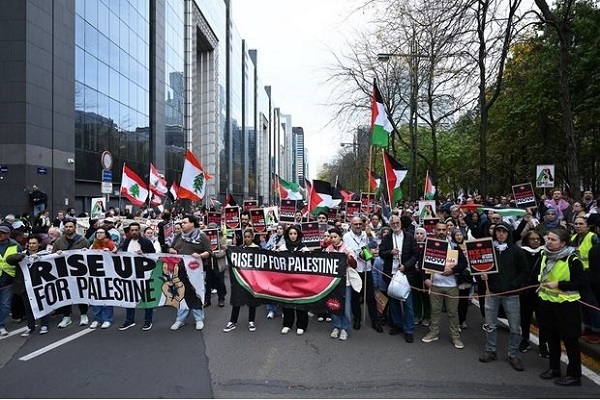 Thousands Demonstrate in Belgian Capital in Solidarity with Palestine