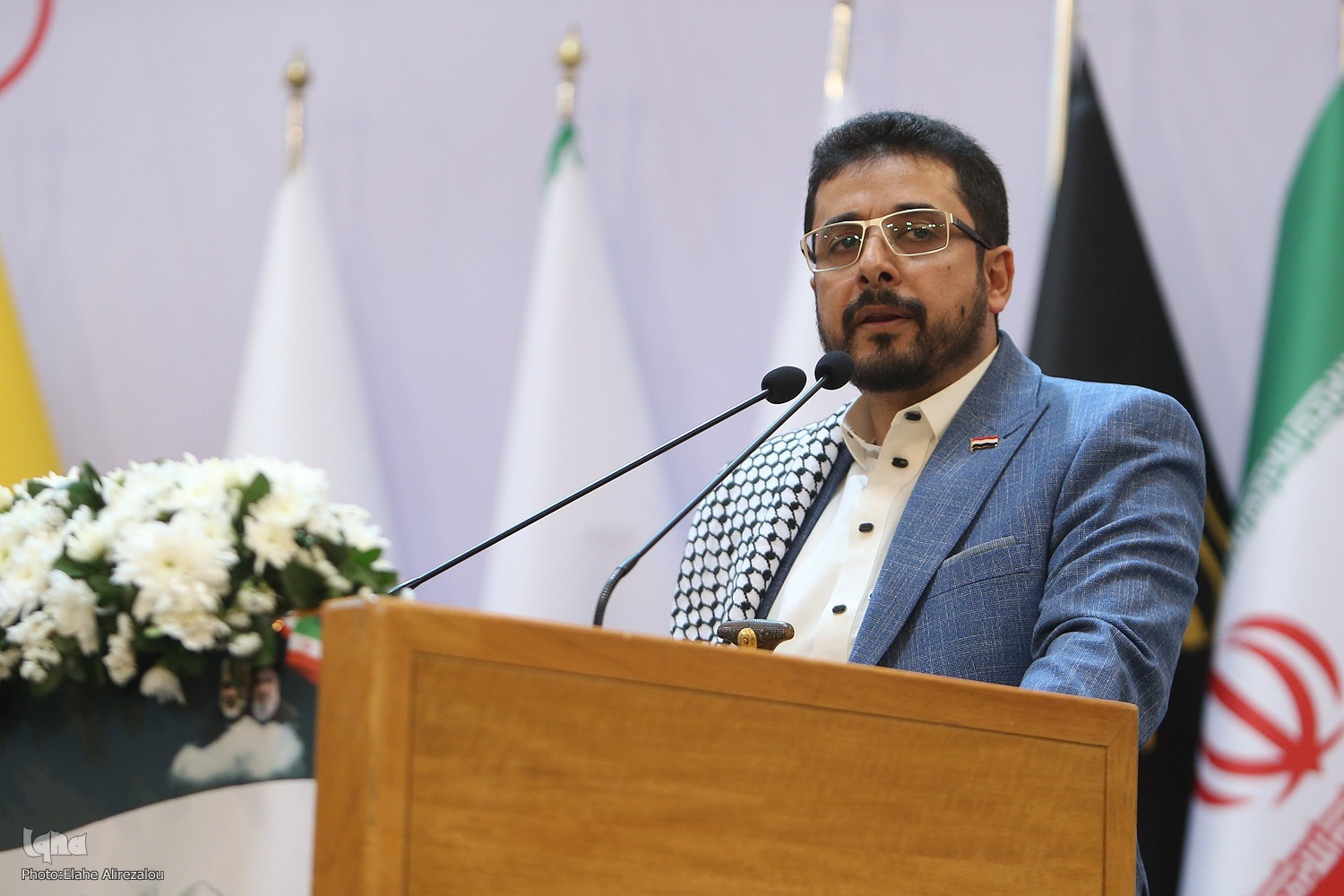 Participants in the 7th international congress of solidarity with Palestinian children and teenagers, held in Tehran on Monday, October 7, 2024.