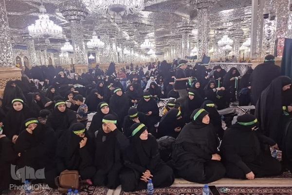 Pilgrims from Different Countries Attend Nasrallah Commemoration at Imam Reza Shrine  
