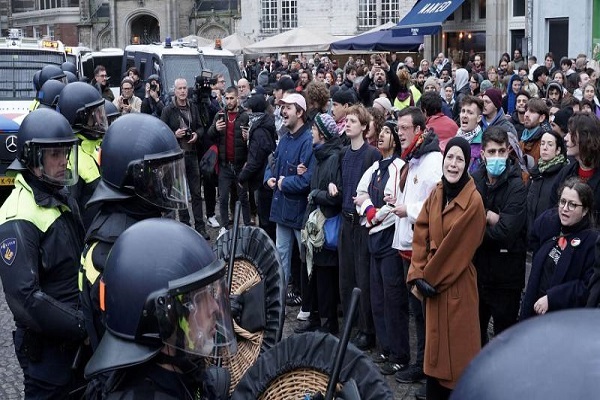 A pro-Palestine rally in the Netherlands