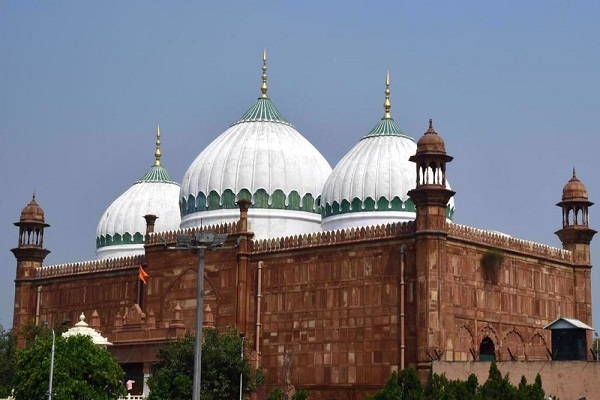 A View of the Shahi Idgah mosque in the city of Mathura, India.
