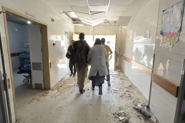 A hospital in the Gaza Strip