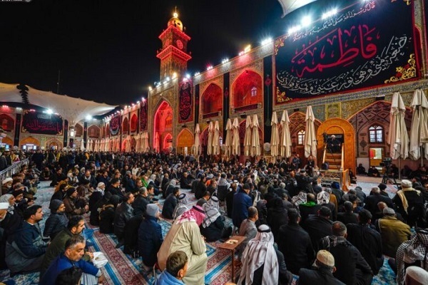 Mourning rituals at the holy shrine of Imam Ali (AS) in Najaf, Iraq, on December 5, 2024, mark the martyrdom anniversary of Hazrat Zahra (SA).