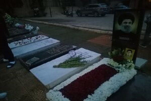 Sayed Hashem Safieddine’s burial placeat the Rawdhat al-Hura Cemetery in the southern suburbs of Beirut.