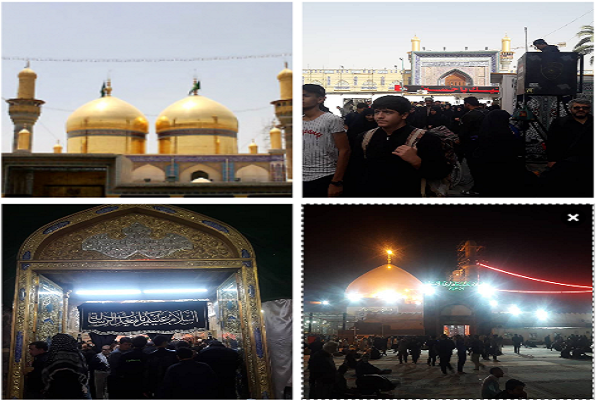 Pilgrims visiting Imam Musa Kadhim's (AS) holy shrine in Kadhimiya