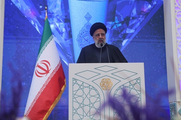 Iranian President Ebrahim Raeisi addressing the closing ceremony of Iran’s 40th International Quran Competition in Tehran on Thursday
