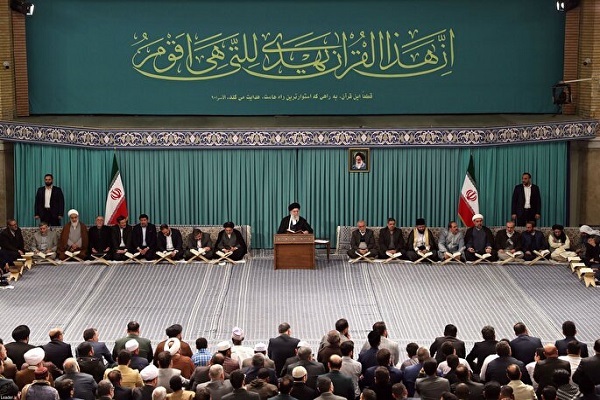Participants in Iran’s 40th International Quran Competition meet with Leader of the Islamic Revolution Ayatollah Seyed Ali Khamenei in Tehran on Thursday