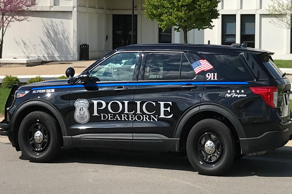 A police car in Dearborn, Michigan