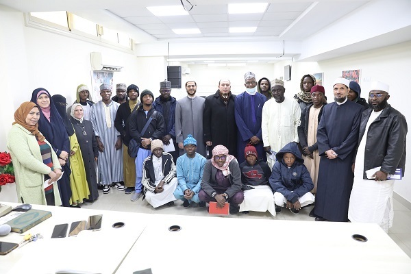 Quran memorizers from Nigeria taking a Quranic course in Egypt