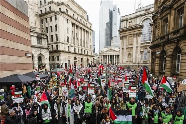 A pro-Palestine rally