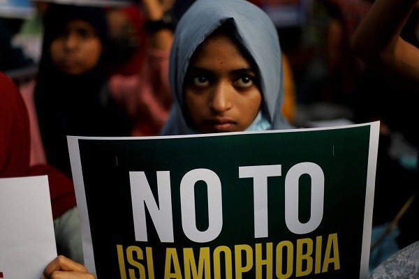 A protest rally against Islamophobia
