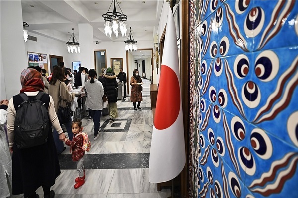People visit a mosque in Japan