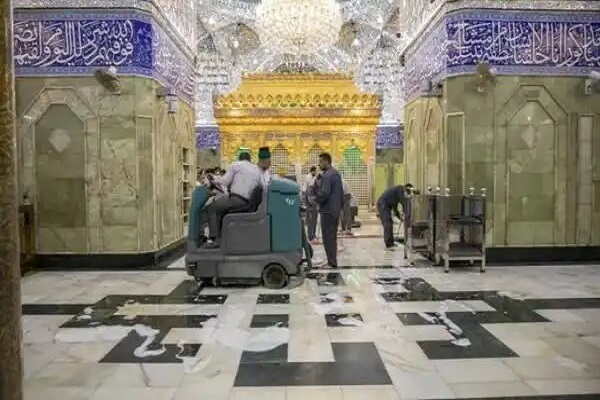 Hazrat Abbas Holy Shrine Closed for Dusting, Cleaning