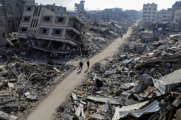 Destruction resulting from Israeli attacks on Gaza