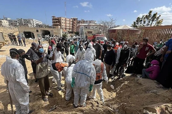 At least 190 bodies found in Gaza hospital mass grave after Israeli withdrawal
