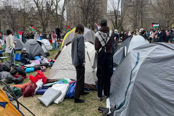 Pro-Palestine students set up encampment at McGill University