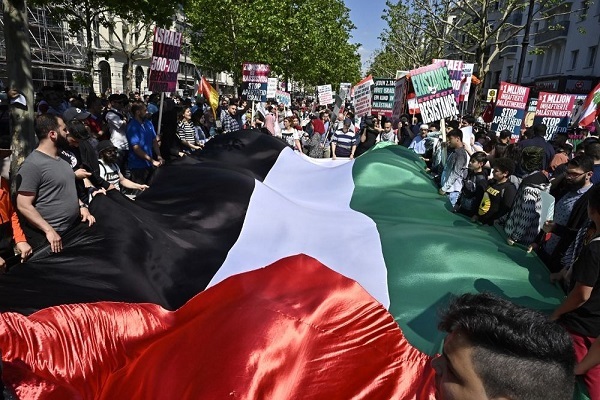 A pro-Palestine rally in Berlin