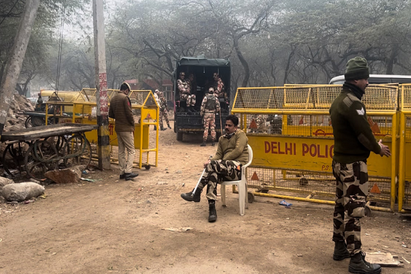 Police guarding site of demolished ‘Akhoondji mosque’ in Delhi