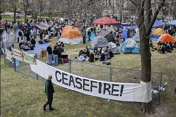 Pro-Palestinian encampment at Montreal's McGill university