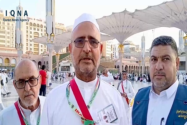 Iraqi Hajj pilgrims visiting Prophet’s Mosque in Medina send condolences over Iranian president’s martyrdom