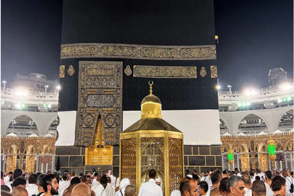 Pilgrims at Mecca Grand Mosque