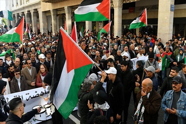 Rally held in Morocco on June 9, 2024, in support of Gaza