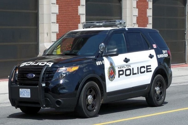 A police car in Hamilton, Canada’s Ontario