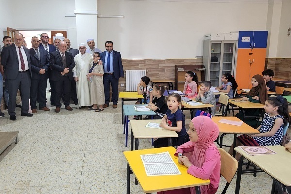 Algeria’s Awqaf Minister Youcef Belmehdi inaugurates a Quran school in the capital Algiers