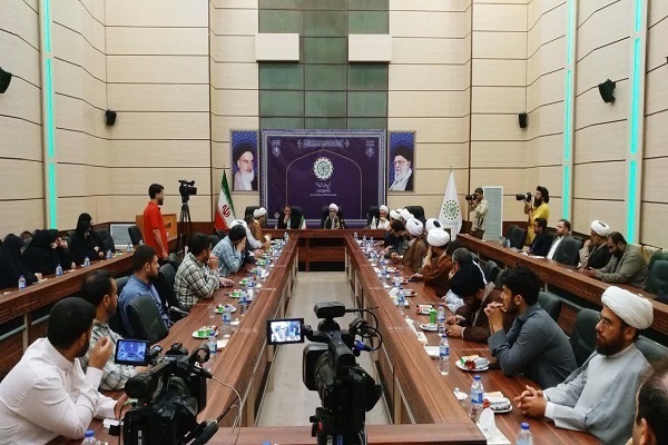 Senior religious and media personalities met with Ayatollah Reza Ramezani in Qom on Saturday, June 22, 2024.