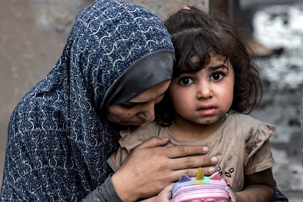 Gaza children under Israeli attack