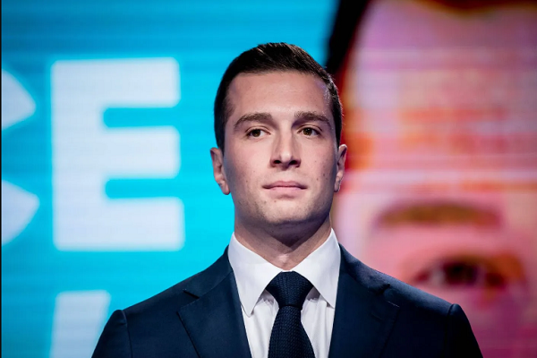 The leader of the right-wing National Rally party, Jordan Bardella,