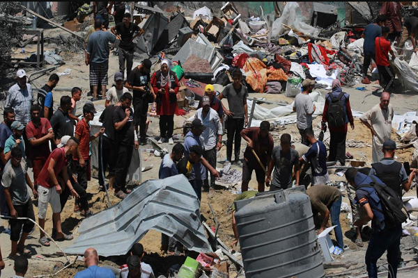 Destruction resulting from Israeli attacks on Gaza