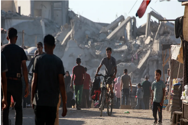 Destruction resulting from Israeli attacks on Gaza
