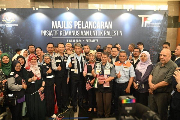 Malaysia Foreign Minister, Mohamad Bin Hasan officiated a launching ceremony for humanitarian initiative for Palestine in Putrajaya Malaysia on 3 July 2024