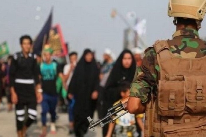 Security and military forces are deployed during major religious events to ensure secuirty in Iraq