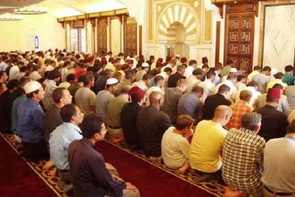 Muslims in a mosque in Spain