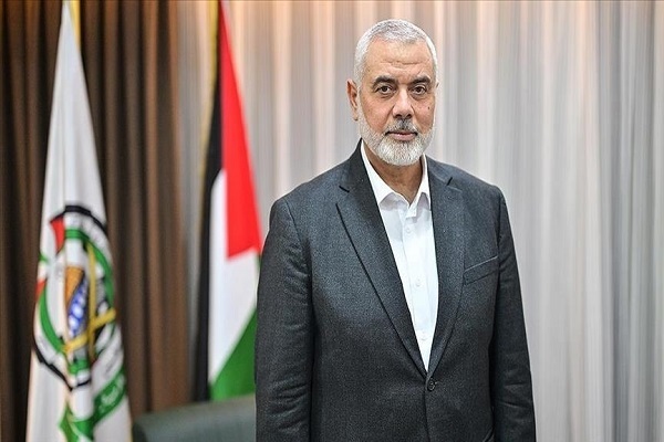 Ismail Haniyeh, the head of the political bureau of the Palestinian Hamas resistance movement