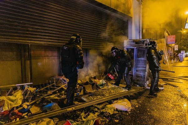 A petrol bomb was thrown at the mosque in Newtownards in Northern Ireland in the early hours of August 10, 2024