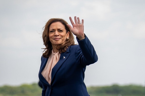 US Vice President and 2024 presidential candidate Kamala Harris