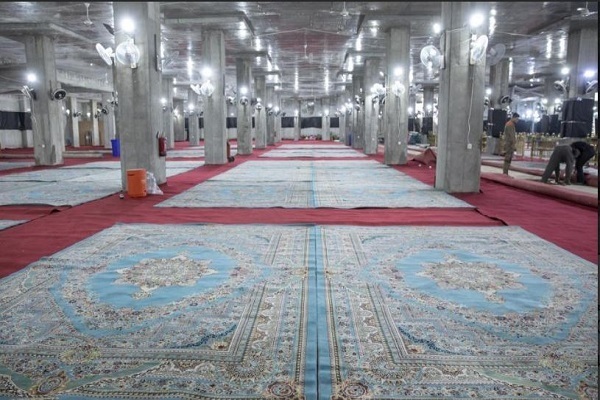 The Umm al-Banin Courtyard at the holy mausoleum of Hazrat Abbas (AS) has been prepared to receive pilgrims during the Arbaeen season