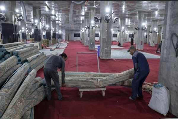 Umm al-Banin Courtyard of Hazrat Abbas Holy Shrine Prepared to Host Arbaeen Pilgrims 