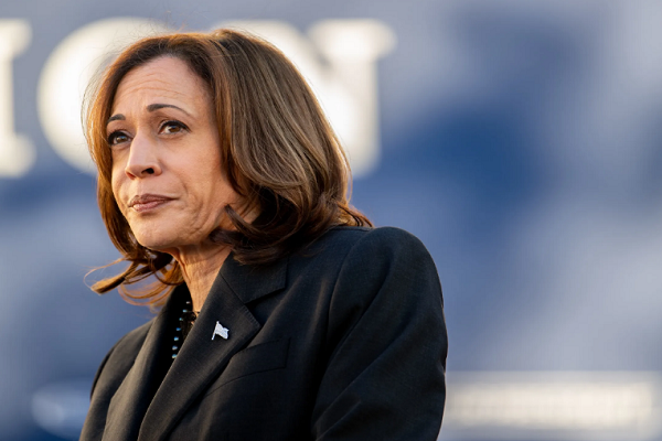 US Vice-President and Democratic Candidate Kamala Harris