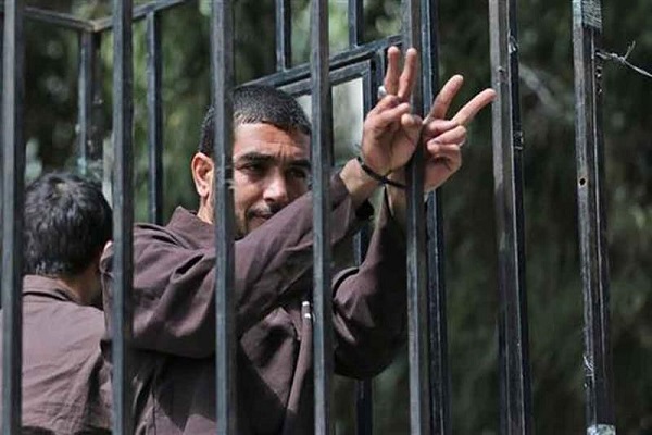 A Palestinian detainee in an Israeli jail